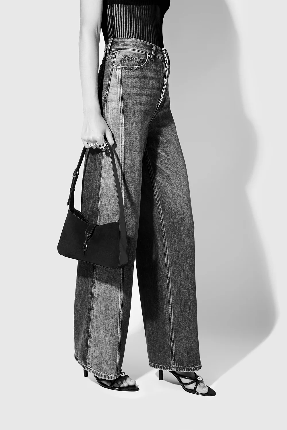 Megan Small Shoulder Bag With Celestial Studs - Image 6